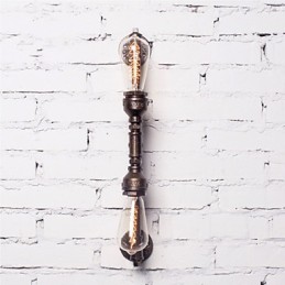 Wroguht Iron Water Pipe Nástěnná lampa Vintage Světla do uličky Loft Iron Nástěnná lampa Edison Žárovka FJ DB2 046A0
