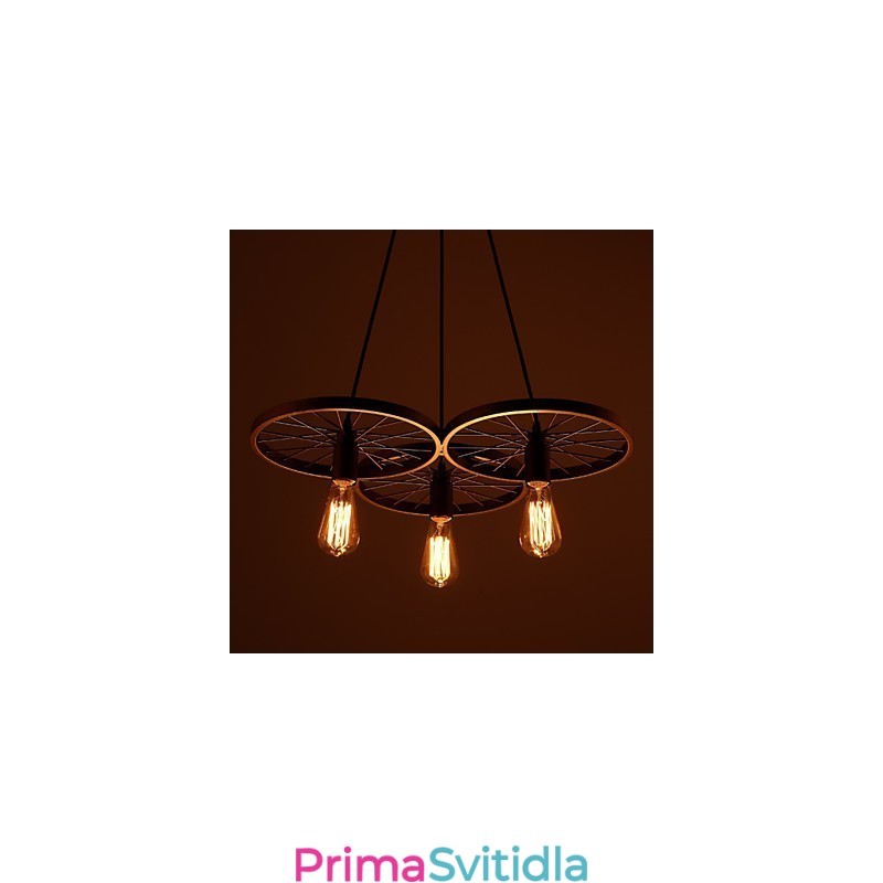 Loft Retro Pendant Lamps Americká country kovaná kola Lustr v industriálním stylu