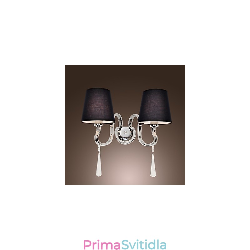Tradiční klasické kovové křišťálové nástěnné svícny