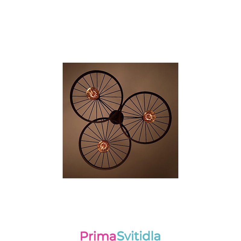 Loft Retro Pendant Lamps Americká country kovaná kola Lustr v industriálním stylu