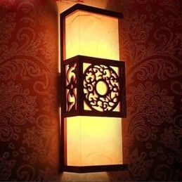 Archaize Corridor Corridor Klasická nástěnná lampa z ovčí kůže Light