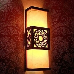 Archaize Corridor Corridor Klasická nástěnná lampa z ovčí kůže Light