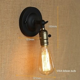 Edison Žárovka Ulička Retro Minimalistická noční ulička Kavárna Terasa Kanál Mini nástěnné svítidlo