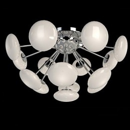 ModerníYestaurant Lamp Jednoduché kruhové skleněné umění Závěsná lampa Evropského stylu