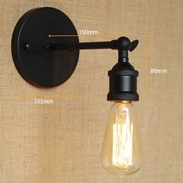 Americká restaurace Bar Kavárna Minimalistická noční ulička z černého tepaného železa nástěnné svítidlo