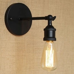 Americká restaurace Bar Kavárna Minimalistická noční ulička z černého tepaného železa nástěnné svítidlo