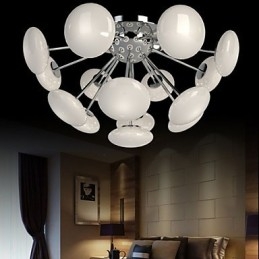 ModerníYestaurant Lamp Jednoduché kruhové skleněné umění Závěsná lampa Evropského stylu
