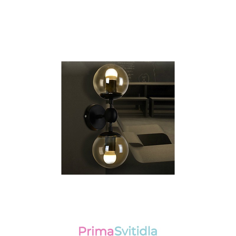 Nástěnné svítidla Skleněná koule Rustic Lodge Metal