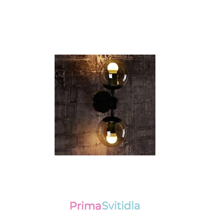 Nástěnné svítidla Skleněná koule Rustic Lodge Metal