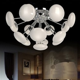 ModerníYestaurant Lamp Jednoduché kruhové skleněné umění Závěsná lampa Evropského stylu