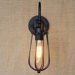 Americká venkovská lampa do obývacího pokoje Ložnice Balkon Minimalistická matná černá noční lampa Dekorativní umělecká stěna