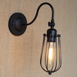 Americká venkovská lampa do obývacího pokoje Ložnice Balkon Minimalistická matná černá noční lampa Dekorativní umělecká stěna