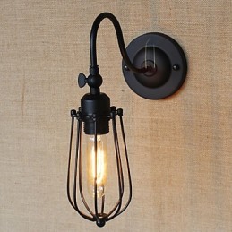 Americká venkovská lampa do obývacího pokoje Ložnice Balkon Minimalistická matná černá noční lampa Dekorativní umělecká stěna