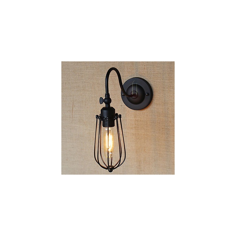 Americká venkovská lampa do obývacího pokoje Ložnice Balkon Minimalistická matná černá noční lampa Dekorativní umělecká stěna