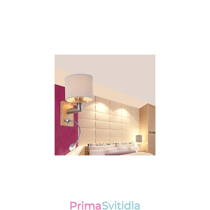 Nástěnná lampa Jedno světlo s lampičkou na čtení