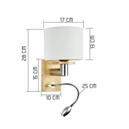 Nástěnná lampa Jedno světlo s lampičkou na čtení