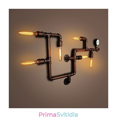 Nástěnná lampa Nástěnné svítidla 6 svítidel Bronz Finish Průmyslový styl Rustic Lodge Metal Nástěnná lampa Nástěnné svítidla 6 svítidel Bronz Finish Průmyslový styl Rustic Lodge Metal