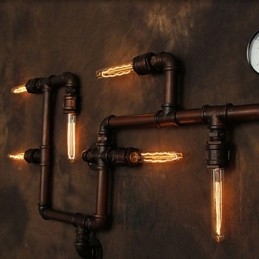 Nástěnná lampa Nástěnné svítidla 6 svítidel Bronz Finish Průmyslový styl Rustic Lodge Metal