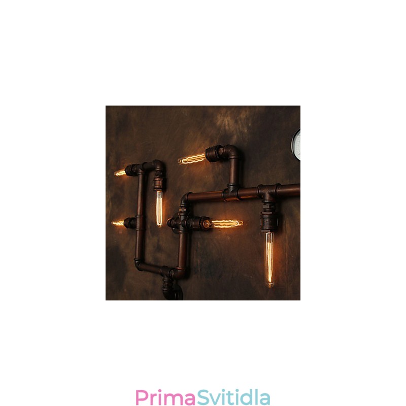 Nástěnná lampa Nástěnné svítidla 6 svítidel Bronz Finish Průmyslový styl Rustic Lodge Metal