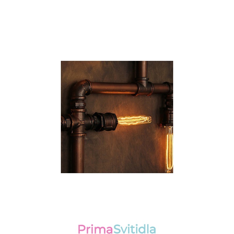 Nástěnná lampa Nástěnné svítidla 6 svítidel Bronz Finish Průmyslový styl Rustic Lodge Metal