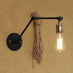 Jednoduchá moderní americká země bez zrcadlové nástěnné lampy stínidlo železné rameno