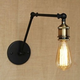 Jednoduchá moderní americká země bez zrcadlové nástěnné lampy stínidlo železné rameno
