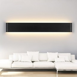 Moderní nástěnné svítidlo vnitřní světlo černé bílé 72 cm