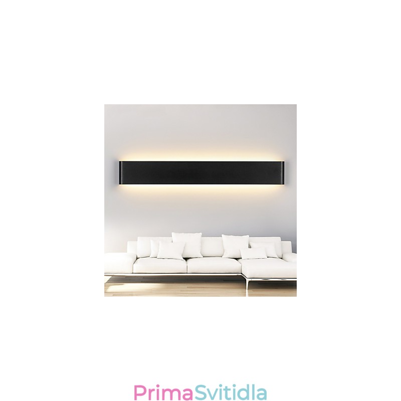 Moderní nástěnné svítidlo vnitřní světlo černé bílé 72 cm
