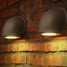 Loft kreativní osobnost retro venkovské vodní potrubí nástěnné lampy
