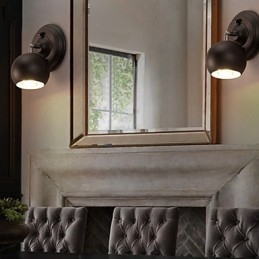 Nástěnná lampa Loft Creative z tepaného železa obnovující starobylá světla