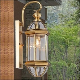 Venkovní lampa Zahradní lampa Venkovní lampa Plná měděná lampa