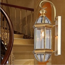 Venkovní lampa Zahradní lampa Venkovní lampa Plná měděná lampa