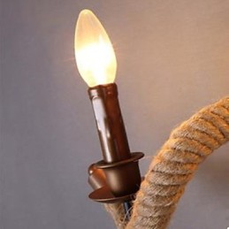 Smluvní lampa na balkonové schodiště Nástěnná lampa s krouceným lanem