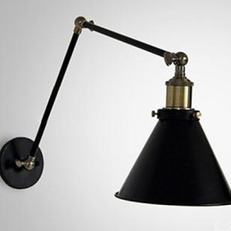 Industriální nostalgie Personality Loft Černý deštník sekce Double Wall Lamp