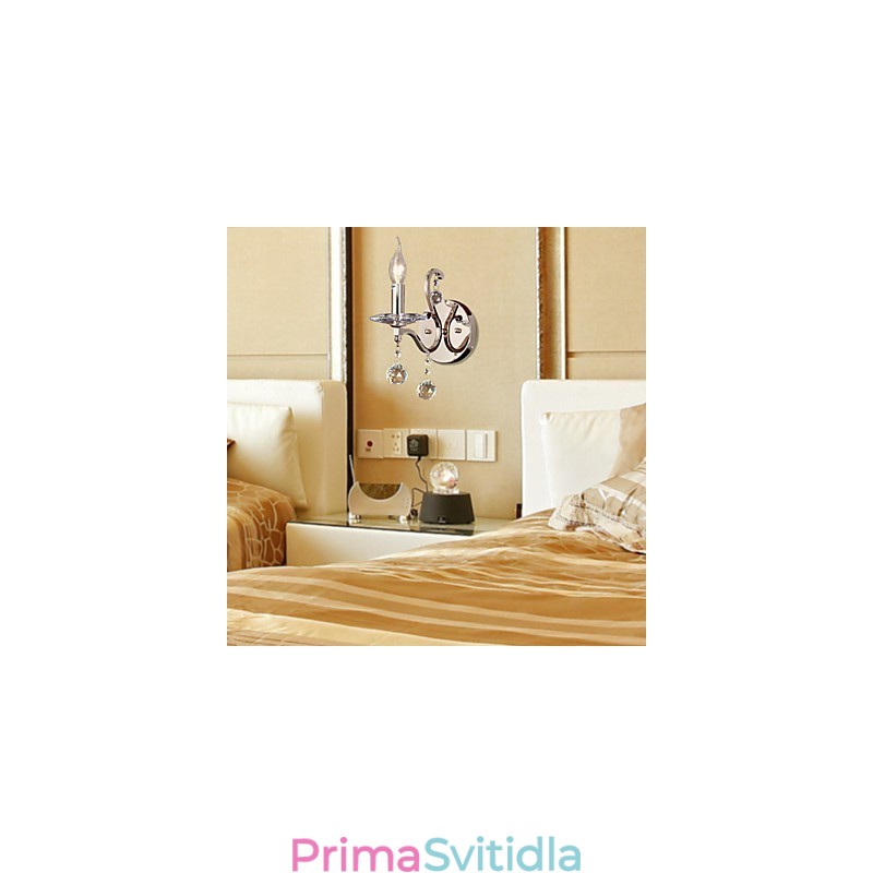Křišťálová svíčková nástěnná svítidla moderní moderní kov