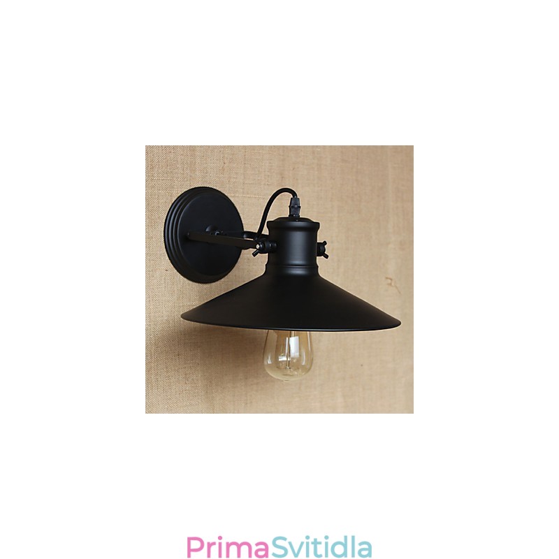 Retro moderní kreativní průmyslový vítr černá lakovna sklad bar kavárna hotel železná nástěnná lampa
