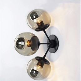 Nástěnná svítidla Skleněná koule 3Lights Venkovní vnitřní nástěnná svítidla Rustic Lodge Metal