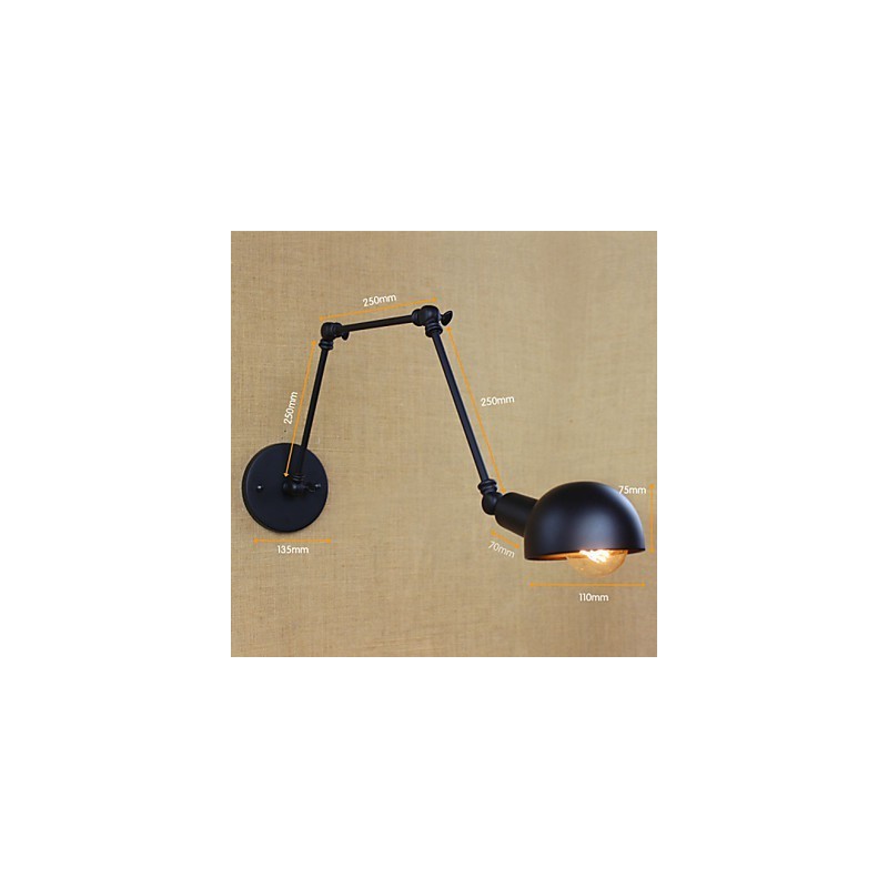 Osobnost Dlouhé rameno Nastavitelný úhelník Tři retro lampy do obývacího pokoje Dekorativní nástěnné svítidlo