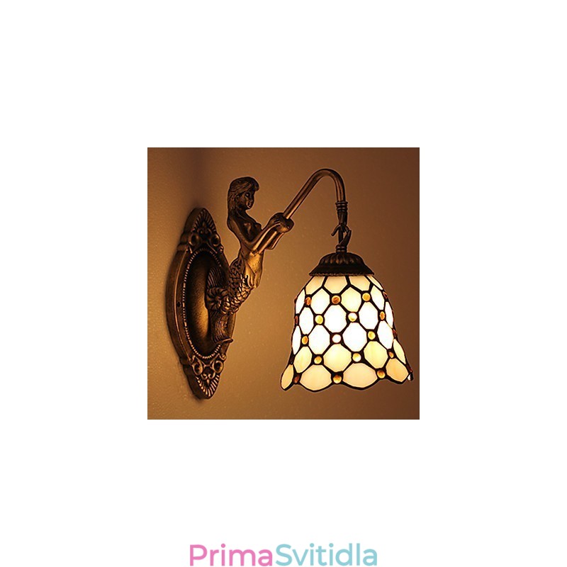Evropská smluvní venkovská kreativní kovaná nástěnná lampa Skleněná světla