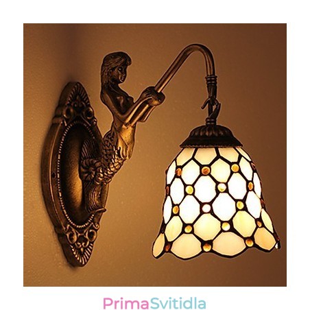 Evropská smluvní venkovská kreativní kovaná nástěnná lampa Skleněná světla Evropská smluvní venkovská kreativní kovaná nástěnná lampa Skleněná světla