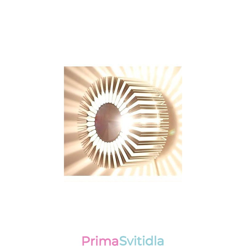 Hliníková projekční nástěnná lampa typu slunečnice