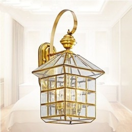 Venkovní lampa Zahradní lampa Venkovní lampa Plná měděná lampa