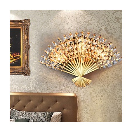Valentýna Vějíř Nástěnná dekorace Daruje moderní a smluvní křišťálovou nástěnnou lampu Světlo Valentýna Vějíř Nástěnná dekorace Daruje moderní a smluvní křišťálovou nástěnnou lampu Světlo