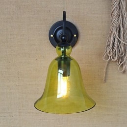 Americký venkovský venkov Minimalistická Dekorativní nástěnná lampa z modrého skla Obývací pokoj Chodba