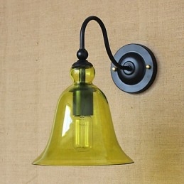 Americký venkovský venkov Minimalistická Dekorativní nástěnná lampa z modrého skla Obývací pokoj Chodba