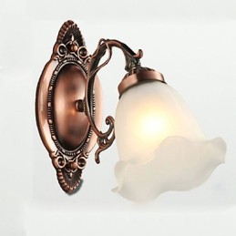 Retro skleněná jednoduchá evropská moderní elegance kovaná nástěnná lampa světlo