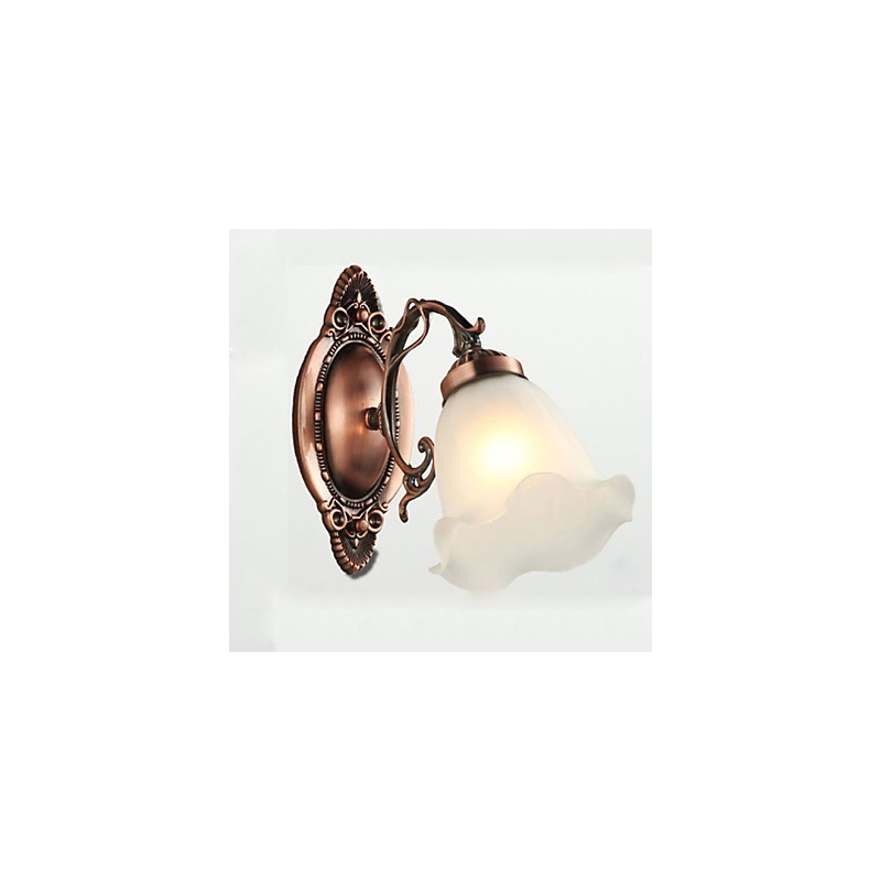 Retro skleněná jednoduchá evropská moderní elegance kovaná nástěnná lampa světlo
