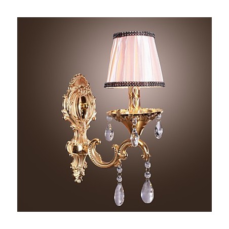 Elegantní křišťálové nástěnné svítidlo v růžové barvě Elegantní křišťálové nástěnné svítidlo v růžové barvě