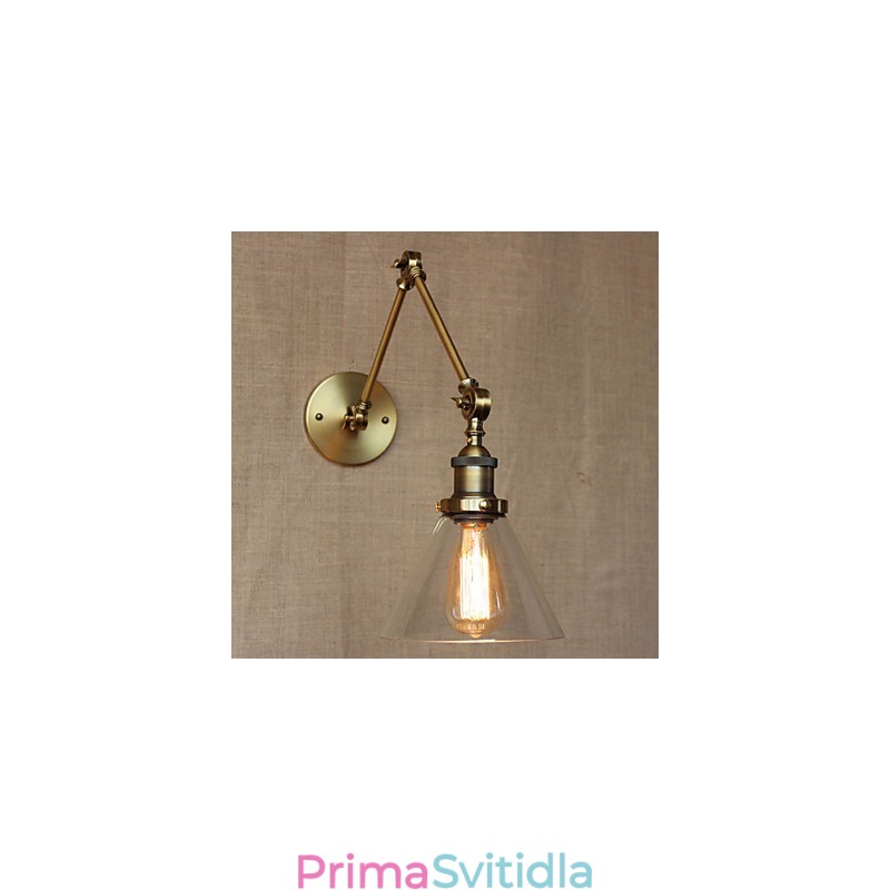 Industriální styl Retro Vintage Stores Ložnice Moderní kostelní sál zdobený bronzovým nástěnným svícnem