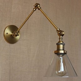 Industriální styl Retro Vintage Stores Ložnice Moderní kostelní sál zdobený bronzovým nástěnným svícnem